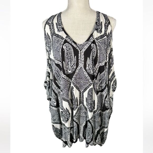 Show Me Your Mumu Black & White Peta-Boo Tunic In Color-Eat Pray Mu - Picture 1 of 6